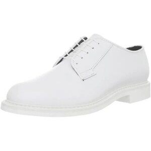 BATES E00131 Mens Lites White Leather Naval Oxford Shoe 11C Ceremonial DRESS NEW